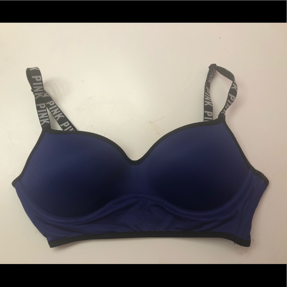 Pink Victoria’s Secret workout push-up bra